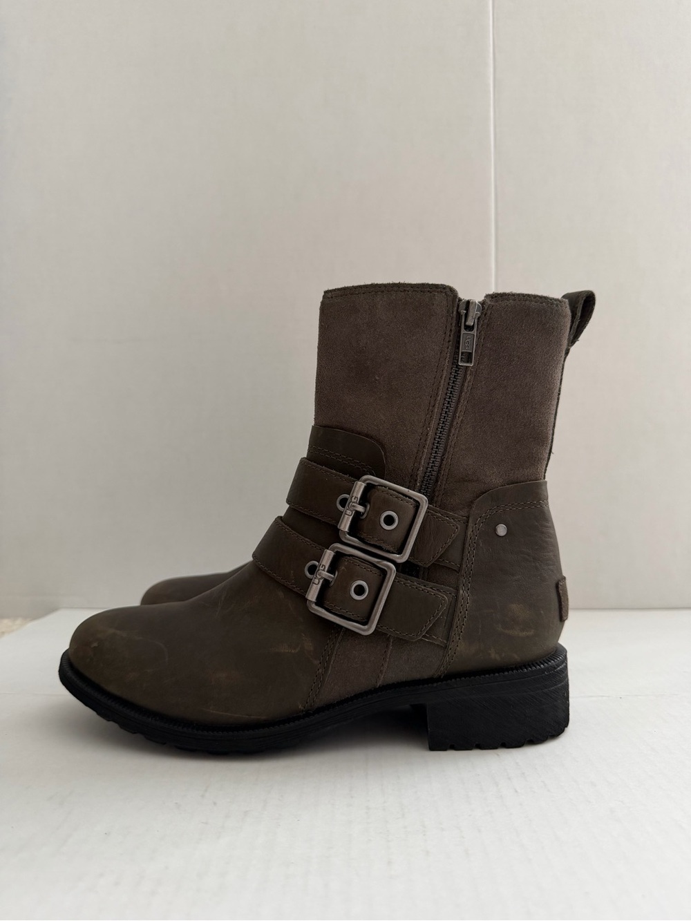 UGG Women's Buckle Strap Ankle Boots - Dark Brown